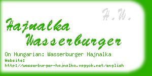 hajnalka wasserburger business card